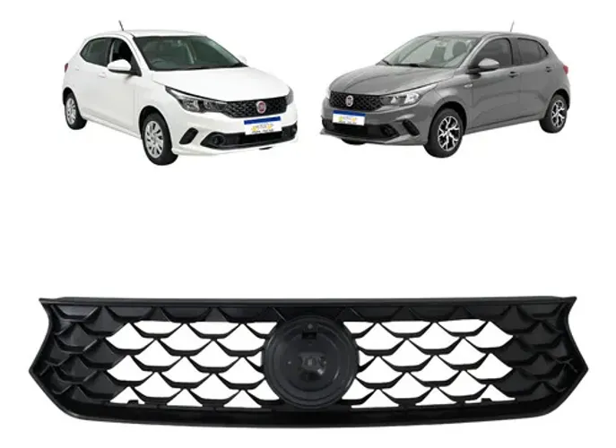 Grade Fiat Argo 2017 2018 2019 2020 Nova Preta Preto Fosco
