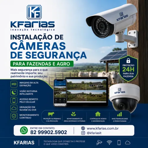 CÂMERAS DE SEGURANÇA PARA FAZENDA E SÍTIO