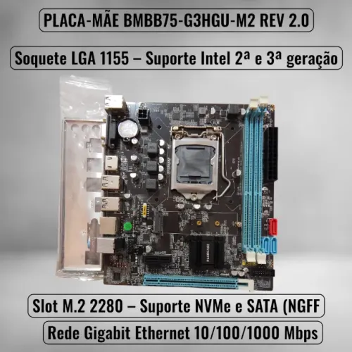 PLACA-MÃE BMBB75-G3HGU-M2 REV 2.0