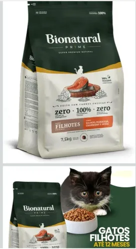 Ração bionatural para gatos filhotes