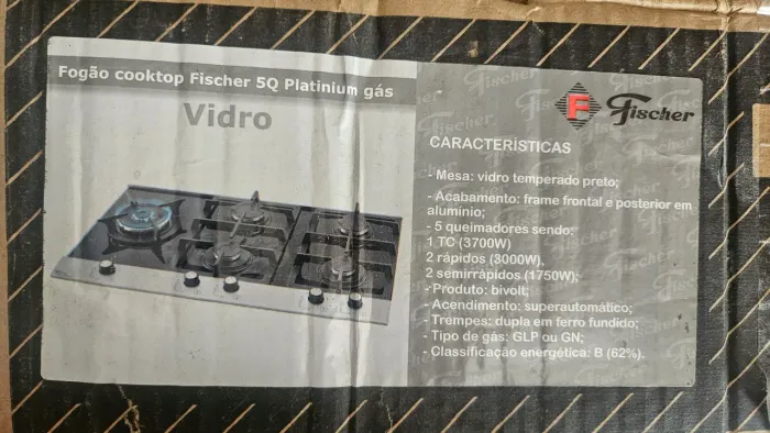 Vendo cooktop Fischer Platinium 5Q