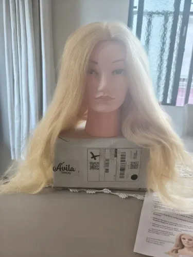 Cabeça de Boneca Profissional Ávila Beauty Loira - Cabelo Natural