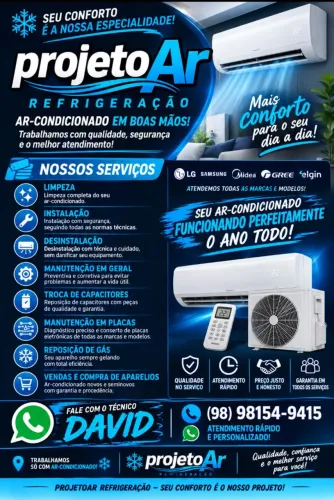 projetoAr refrigeração whatsapp *15