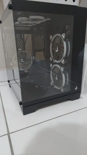 Gabinete Gamer Rise Mode Galaxy Glass + 5 Fans | Vidro Temperado