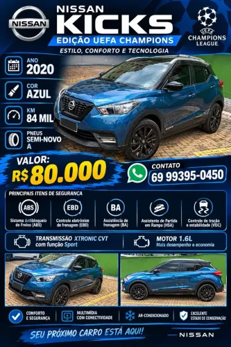Nissan Kicks UCL 1.6 16V Flex 5P Aut. 2020