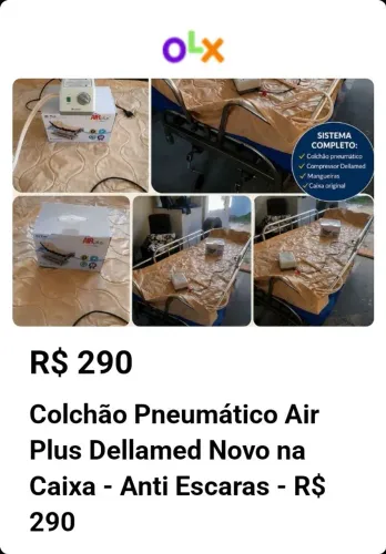 colchão pneumático Air Plus Dellamed, novo