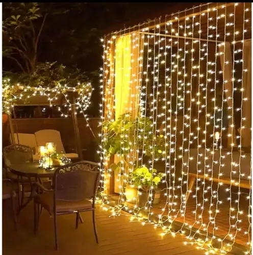 Cortina de led 4x3mt Branco Quente - novo