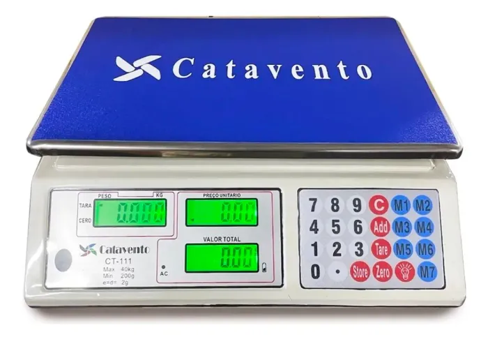 Balança Comercial Digital Feira 40kg<br>Bateria Cor Azul