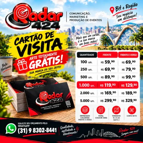 CARTÃO DE VISITA PERSONALIZADO