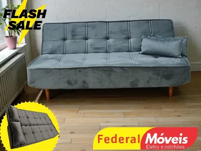 Sofá Cama Veludo - Super Promoção!