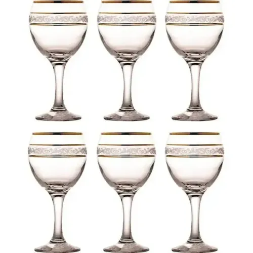 Jogo taça vinho tinto e água misket sultan vidro - 6 pcs