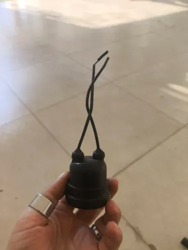 Soquete com Rabicho com 10 cm preto kit 30 peças 