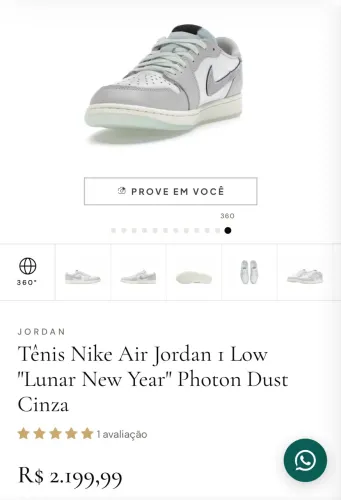 Tênis Nike Air Jordan 1 Low "Lunar New Year" Photon Dust Cinza