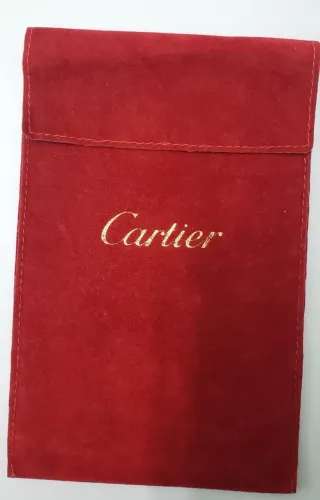 Cartier International Service Red Suede Watch Jewelry Travel