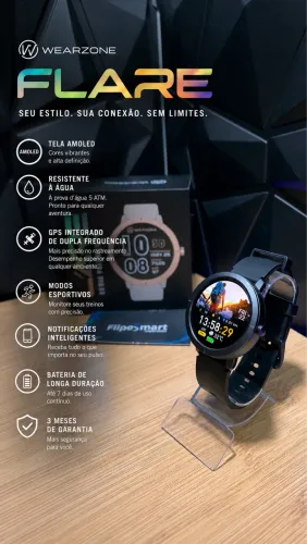 Smartwatch Flare GPS A PROVA d?água 5atm