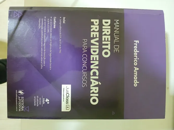 Manual de Direito Previdenciário para Concursos - Frederico Amado - Editora Juspodivm
