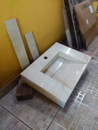 Pia, Cuba de porcelanato banheiro