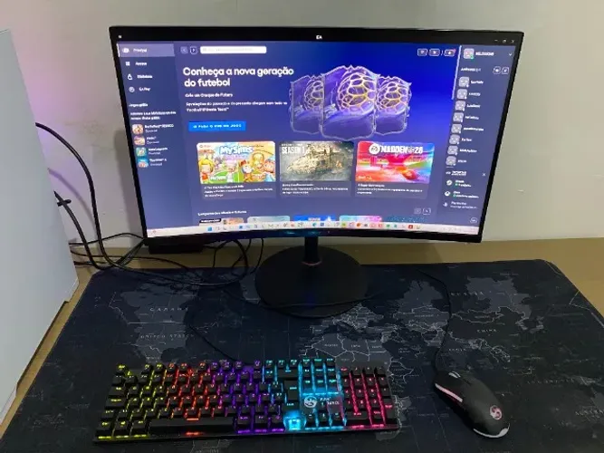 PC GAMER + MONITOR 240Hz CURVO IMPECÁVEL LEIA