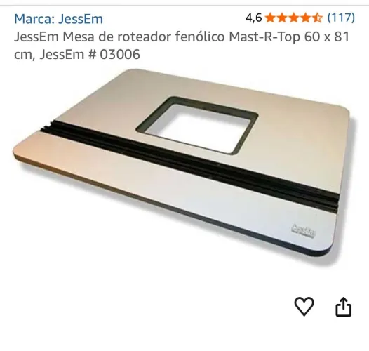Isso é um tampo para tupia de mesa importado do Canadá