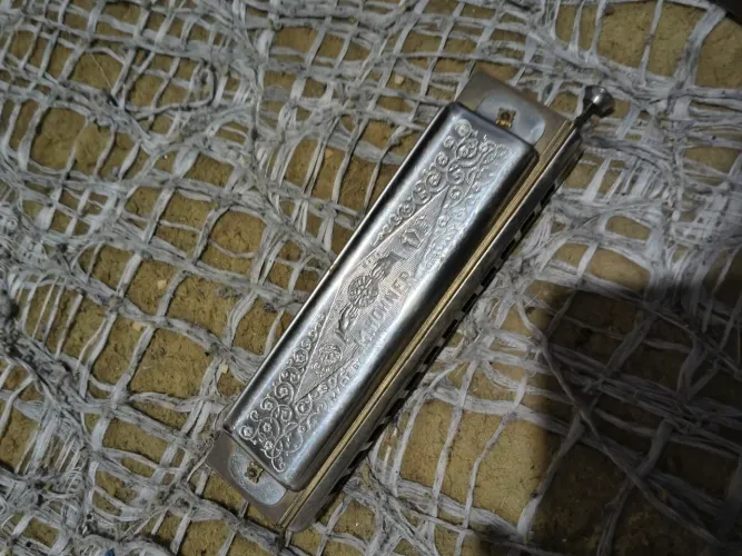 Gaita vintage m hohner super chromonica  260 1/2 troco por bicicleta