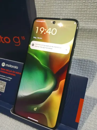 ? Moto G15 256GB na Caixa - Sem Detalhes, Estado de Novo