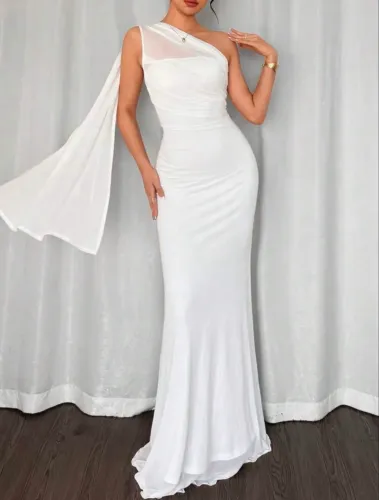 Vestido longo branco (casamento, Chá revelação e etc.)