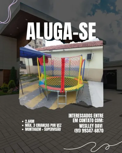 ALUGUEL DE PULA PULA + MONTAGEM + SUPERVISÃO