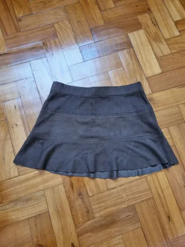 mini saia camurça