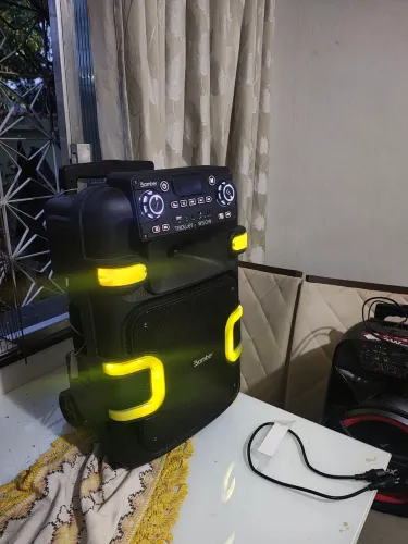 Caixa de Som Bomber Trolley 850W Bluetooth - Potência Real e LEDs RGB-NOVA