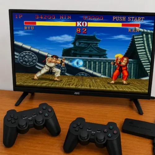 Video Game Stick 4K Retro HDMI + 2 Controles Sem Fio | +10 Mil Jogos