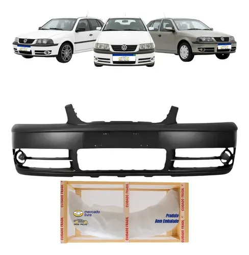 Parachoque Volkswagen Gol G3 Power Rallye 2003 2004 2005 Preto Liso Para Pintura