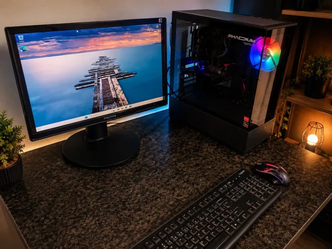 PC Gamer Completo RGB i5 4590 + Monitor | SSD NVMe 256GB | Windows 11