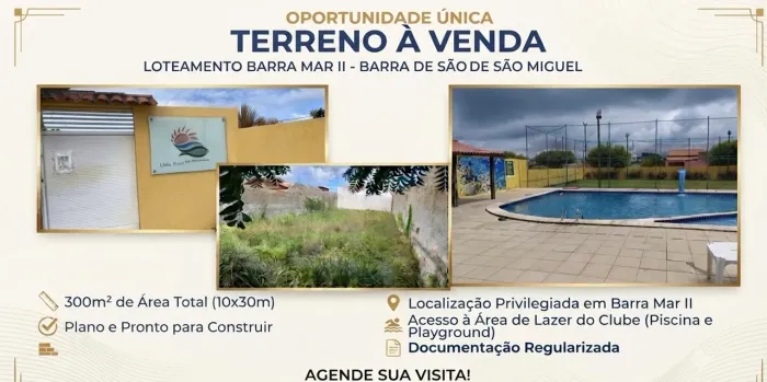 ? TERRENO À VENDA - BARRA MAR II | BARRA DE SÃO MIGUEL/AL