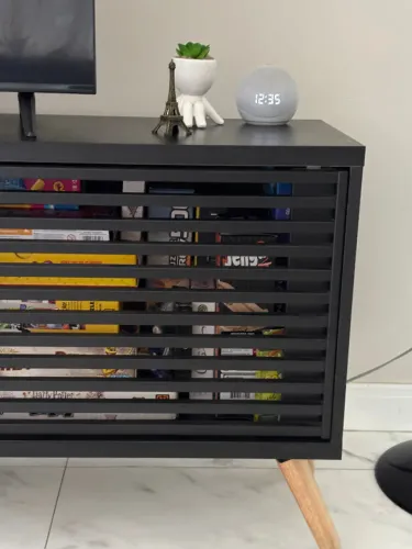 Rack para TV até 72'  180cm em Madeira Maciça Ripada 