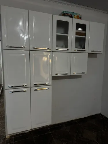 Armário de Cozinha Completo Branco - Grande e Espaçoso