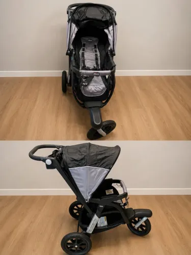 Carrinho de bebê com 3 rodas marca chicco