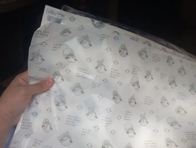 vendo papel de enrolar hambúrguer