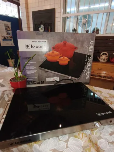 Le Cook mesa térmica de vidro ,para substituição de réchaud,voltagem 220v