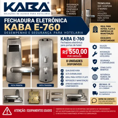 FECHADURA ELETRÔNICA KABA E-760 - HOTELARIA