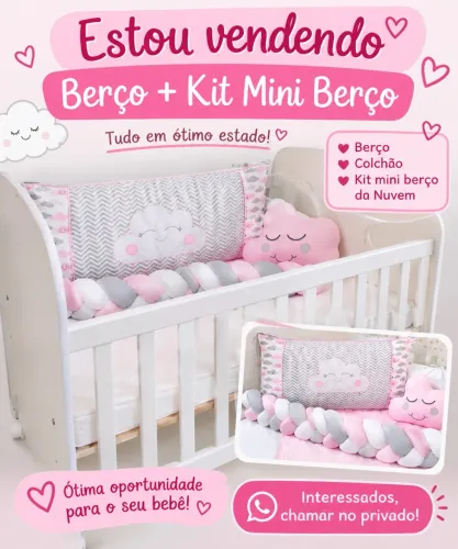 Vende-se mini berço com colchão