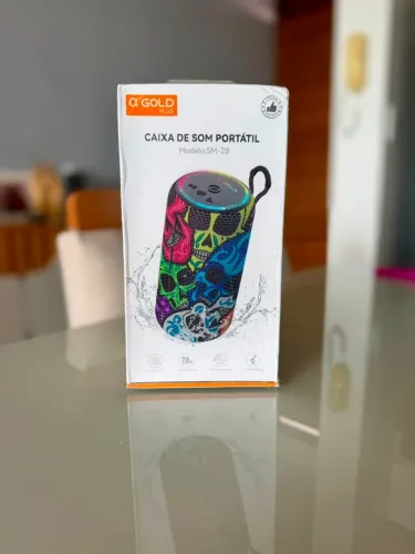Caixa Som Caixinha Bluetooth Portátil Potente A Prova Dágua A'gold Sm-28