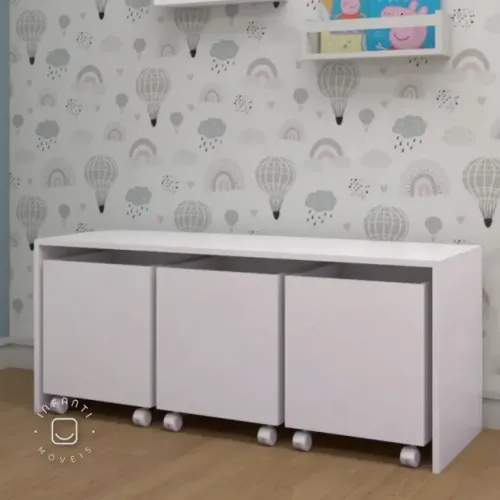 Organizador de brinquedos com gavetões - 100% MDF