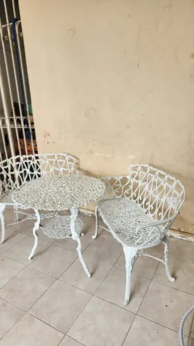 cadeira de alumínio, modelo namoradeira  