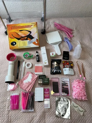Kit completo Lash designer com carrinho auxiliar