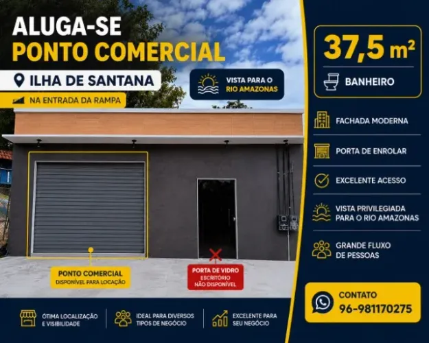 Ponto Comercial na Ilha de Santana na rampa