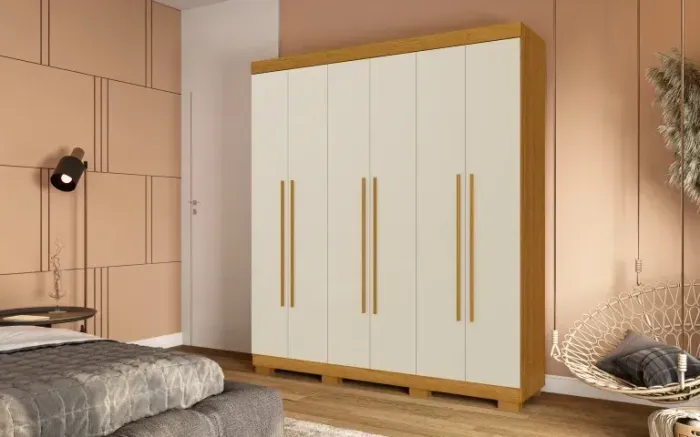 Guarda roupa Paolla 06 Portas e 02 Gavetas - Disponivel á Pronta entrega!