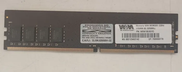 Memória RAM 8GB Ddr4 3200Mhz p/desktop 