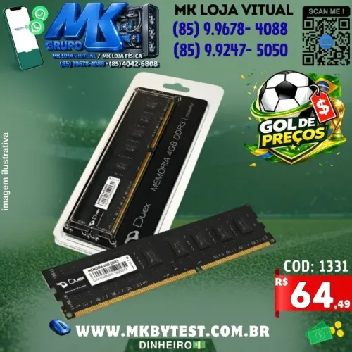 memoria 4GB DDR3 1600MHZ Duex- PC OFERTAS