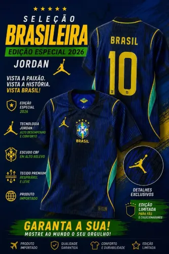 Camisa Brasil Jordan Azul