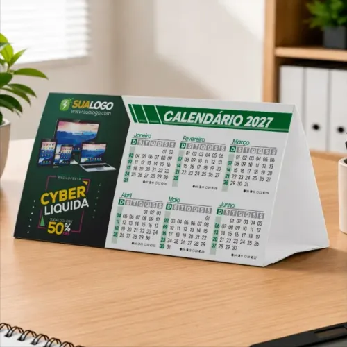 Calendário de Mesa Triangular 50 Unidades